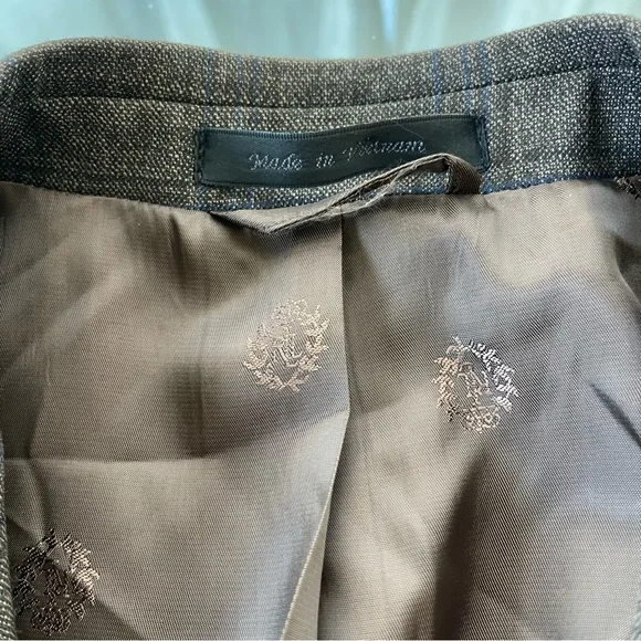 Lauren Ralph Lauren Black Label Men's Brown Blue Plaid Sports‎ Coat Size 40R - Picture 3 of 10